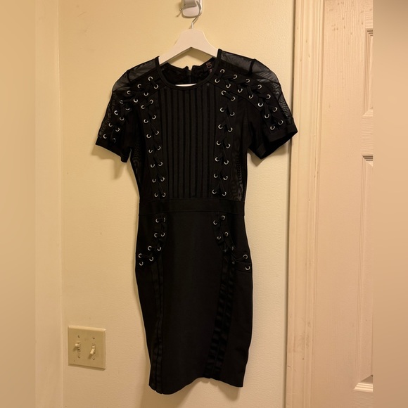 Black bandage dress with cross cross detail - Picture 1 of 1